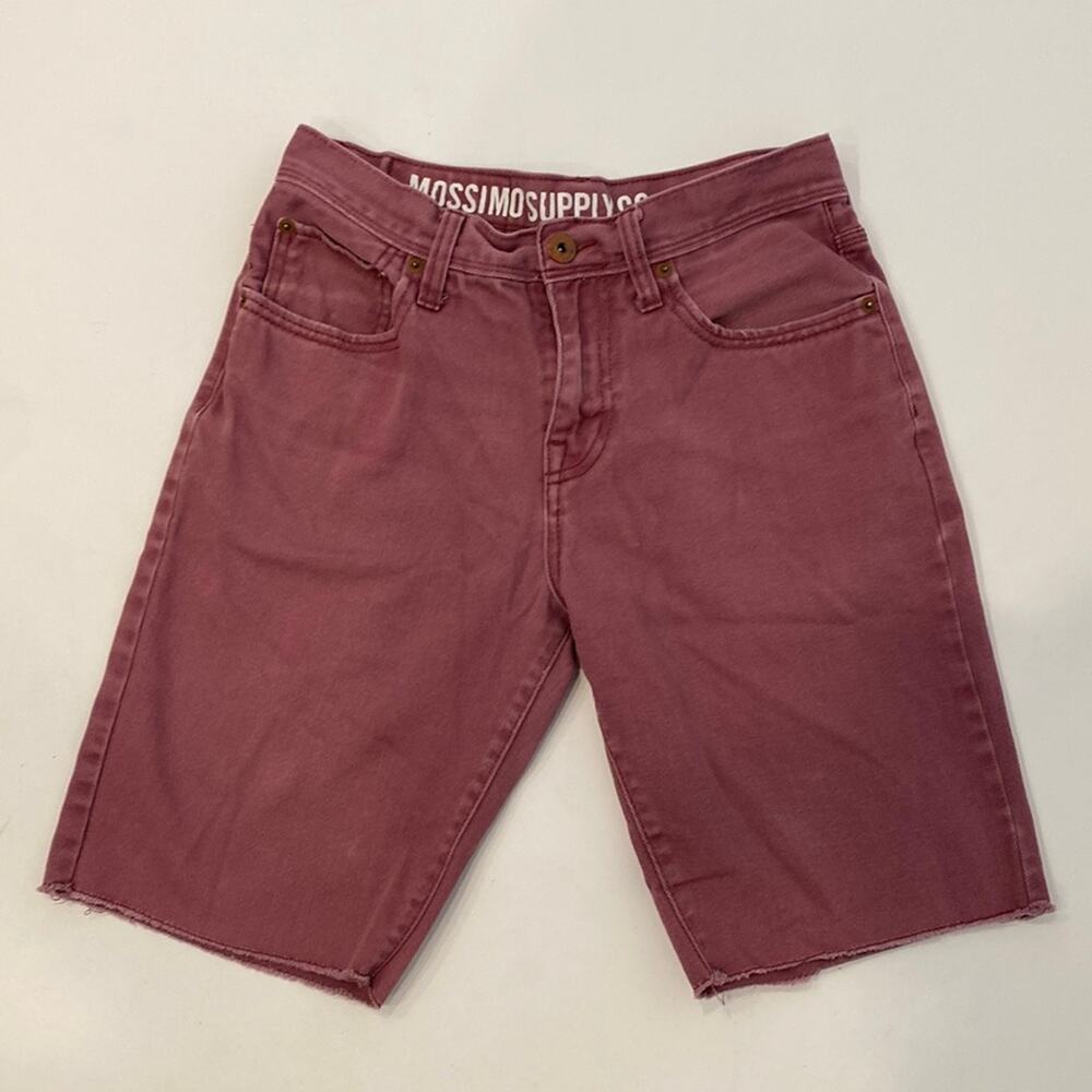 Mossimo Supply Co. Raw Hem Pink/Mauve Denim Jean Shorts Sz 30 Cotton